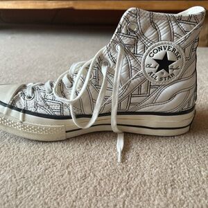 Converse Stitched Hi-Tops in White
